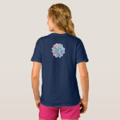 ペンキの染みでできた花 Tシャツ (裏面フル)