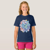 ペンキの染みでできた花 Tシャツ (正面フル)