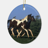 ペンキの満一年子の走ること セラミックオーナメント (左)