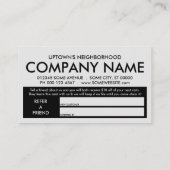 ペンキの破片の紹介はプログラムに報酬を与えます 紹介カード (裏面)