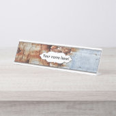 ペンキの質の皮をむくこと デスクネームプレート (正面)