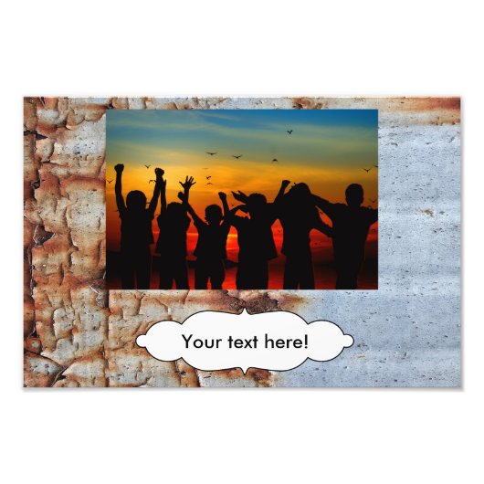 ペンキの質の皮をむくこと フォトプリント            (正面)