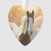 ペンキの馬のクリスマスオーナメント オーナメント (正面)
