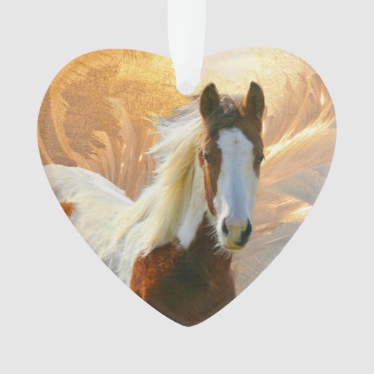 ペンキの馬のクリスマスオーナメント オーナメント (正面)