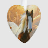 ペンキの馬のクリスマスオーナメント オーナメント (正面)
