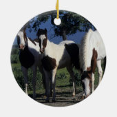 ペンキの馬のグループ セラミックオーナメント (裏面)