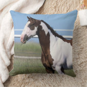 ペンキの馬の地位 クッション (ブランケット)