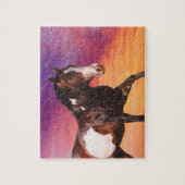 ペンキの馬の日の出のパズル ジグソーパズル (縦)