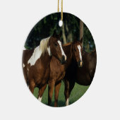 ペンキの馬の立つことのグループ セラミックオーナメント (右)