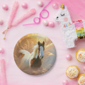 ペンキの馬の金ゴールド7インチの紙皿 ペーパープレート (パーティー)