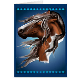 ペンキの馬の顔カード