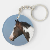 ペンキの馬のHeadshot 1 キーホルダー (裏面)