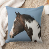 ペンキの馬のHeadshot 1 クッション (ブランケット)