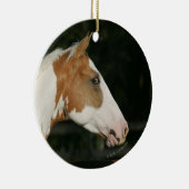 ペンキの馬のHeadshot 2 セラミックオーナメント (右)