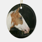 ペンキの馬のHeadshot 2 セラミックオーナメント (左)