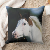 ペンキの馬のHeadshot 3 クッション (ブランケット)