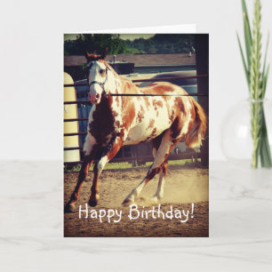 ペンキの馬、誕生日 カード