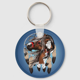 ペンキの馬Dreamcatcher Keychain キーホルダー