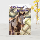 ペンキの馬Sympathy2カードは中個人化なります カード (黄色い花)