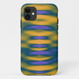 ペンキの黄色および青の背景 iPhone 11 ケース
