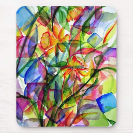 ペンキの（ばちゃばちゃ）跳ねるによってはマウスパッドが開花します マウスパッド (正面)