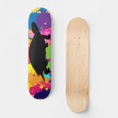 ペンキの(ばちゃばちゃ)跳ねるのカメのスケートボード スケートボード (正面)