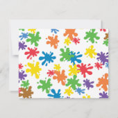 ペンキの（ばちゃばちゃ）跳ねるのサンキューカード サンキューカード (裏面)