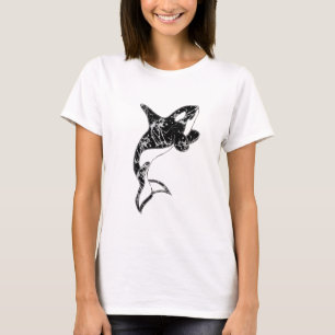 ペンキの（ばちゃばちゃ）跳ねるのシャチの芸術 Tシャツ