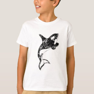 ペンキの(ばちゃばちゃ)跳ねるのシャチの芸術 Tシャツ