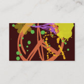 ペンキの（ばちゃばちゃ）跳ねるのピースサイン 名刺 (裏面)