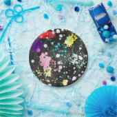 ペンキの（ばちゃばちゃ）跳ねるのプレート ペーパープレート (パーティー)