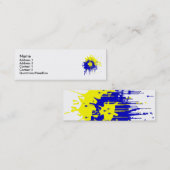 ペンキの（ばちゃばちゃ）跳ねるのプロフィールカード スキニー名刺 (正面/裏面)