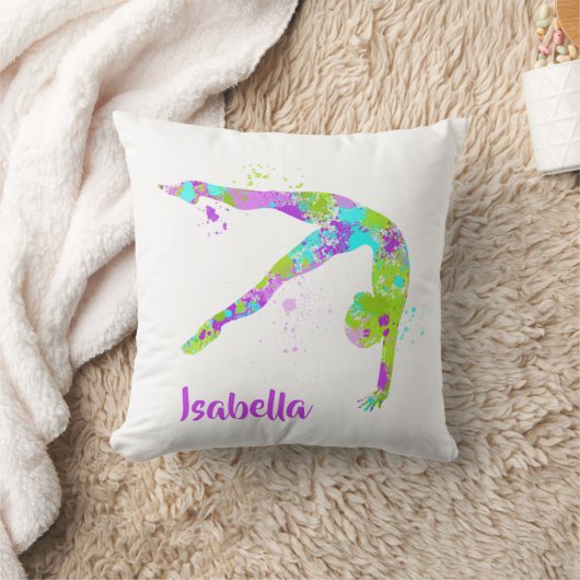 ペンキの(ばちゃばちゃ)跳ねるの体操の装飾用クッション クッション (ブランケット)