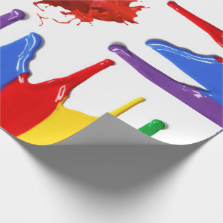 ペンキの（ばちゃばちゃ）跳ねるの包装紙 ラッピングペーパー