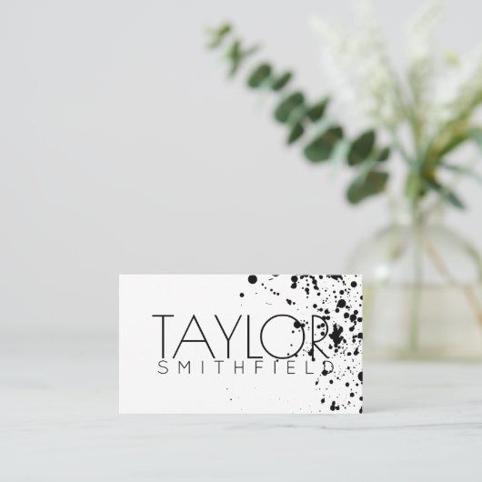 ペンキの（ばちゃばちゃ）跳ねるの名刺 名刺 (スタンド正面)