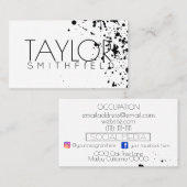 ペンキの（ばちゃばちゃ）跳ねるの名刺 名刺 (正面/裏面)