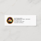 ペンキの(ばちゃばちゃ)跳ねるの青くグランジな皮のペンキ スキニー名刺 (裏面)