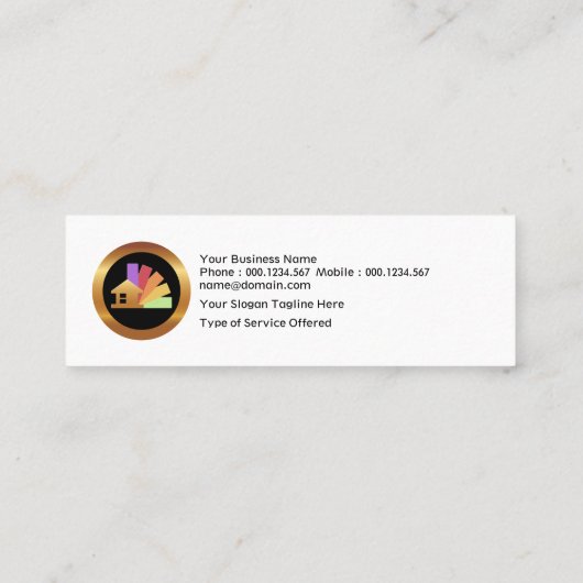 ペンキの(ばちゃばちゃ)跳ねるの青くグランジな皮のペンキ スキニー名刺 (裏面)