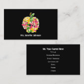 ペンキの(ばちゃばちゃ)跳ねるのAppleの先生の名刺 名刺 (正面/裏面)