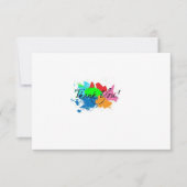 ペンキの（ばちゃばちゃ）跳ねるはノート感謝していしています ノートカード (正面)