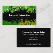 ペンキの（ばちゃばちゃ）跳ねるカスタムなデザイナー名刺 名刺 (正面/裏面)