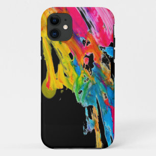 ペンキの（ばちゃばちゃ）跳ねる色色はブラシの打撃papを分類します iPhone 11 ケース