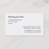 ペンキはペインターの名刺を缶詰にします 名刺 (裏面)