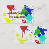 ペンキは子供のテレホンカードをはねかけます コーリングカード (正面/裏面)