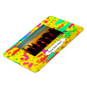 ペンキは黄色い背景ではねかけます マグネット (左側)