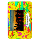 ペンキは黄色い背景ではねかけます マグネット (縦)