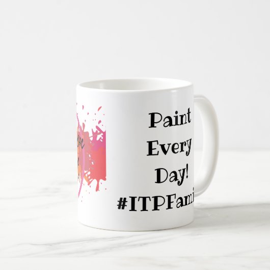 ペンキを毎日絵を描くインスピレーション コーヒーマグカップ (正面右)