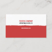 ペンキローラーの絵画の建築業者の名刺 名刺 (裏面)