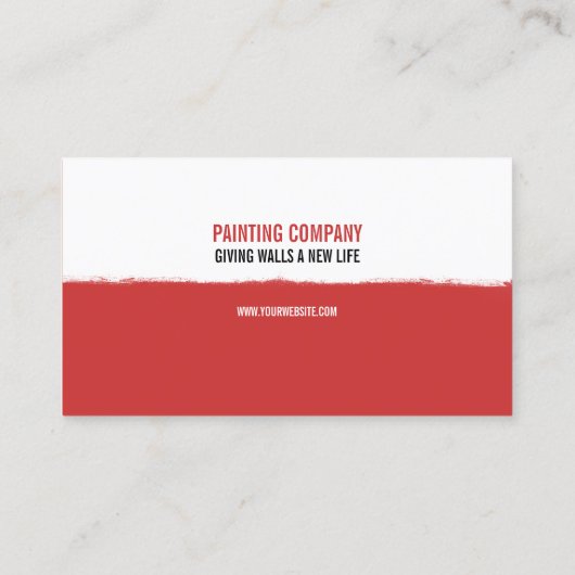 ペンキローラーの絵画の建築業者の名刺 名刺 (裏面)