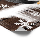 ペンキンスノーフレーク冬の赤ちゃんシャワーサイン ポスター (角)